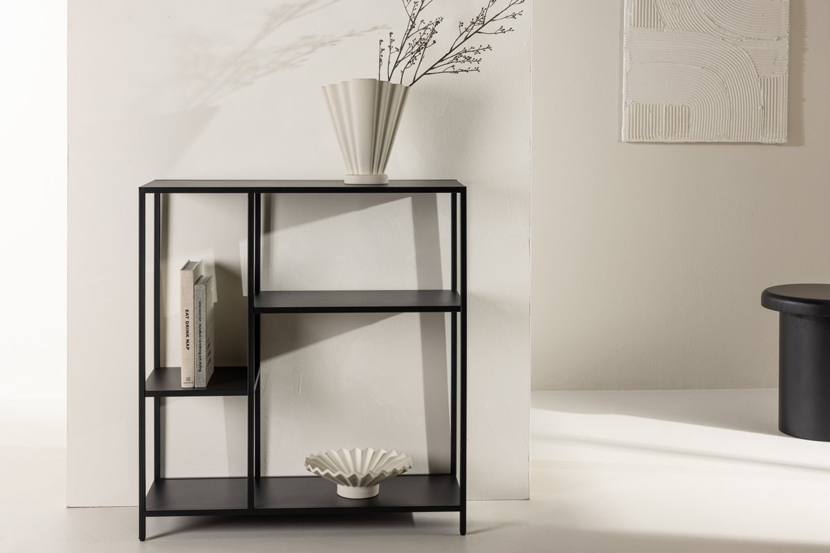 Regal Puno – Sideboard mit 3 Ablagen in Schwarz