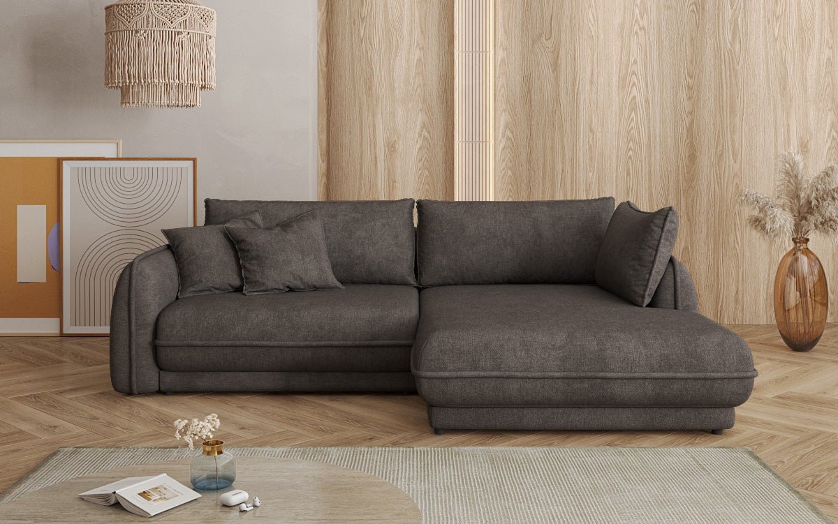 Designer Sofa Mojave II Stoff mit Schlaffunktion und Stauraum