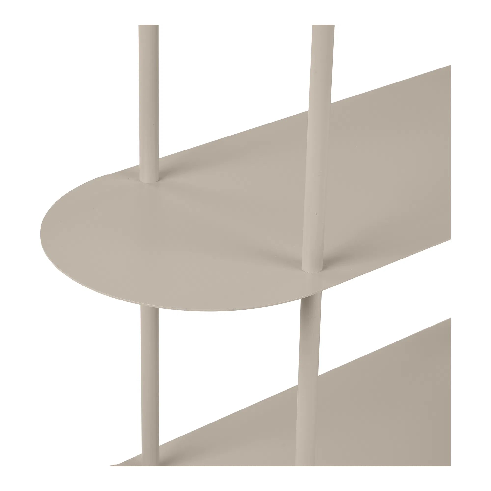 Standregal Elnora – aus Metall in Sandfarbe