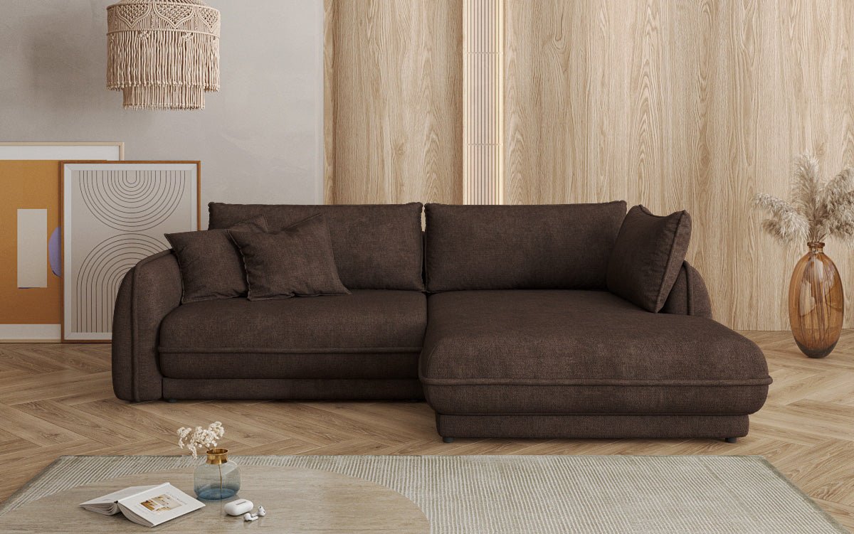 Designer Sofa Mojave II Stoff mit Schlaffunktion und Stauraum