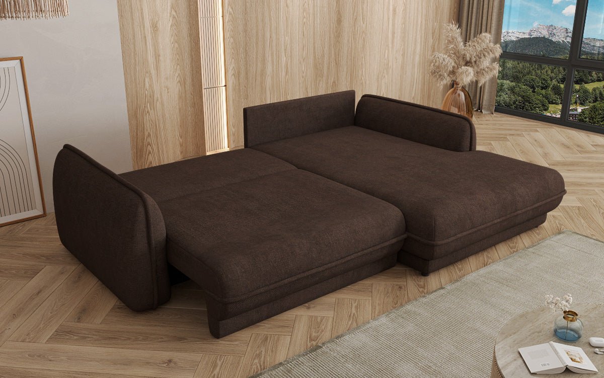 Designer Sofa Mojave II Stoff mit Schlaffunktion und Stauraum