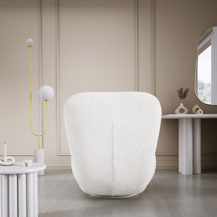 Designer Sessel Kyoto 360° Drehfunktion in Bouclé