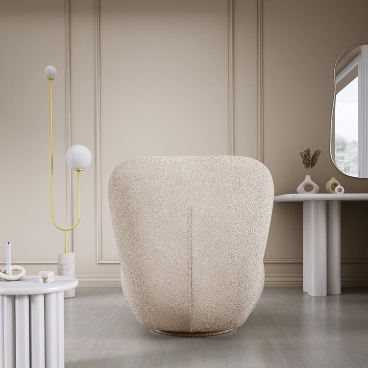 Designer Sessel Kyoto 360° Drehfunktion in Bouclé
