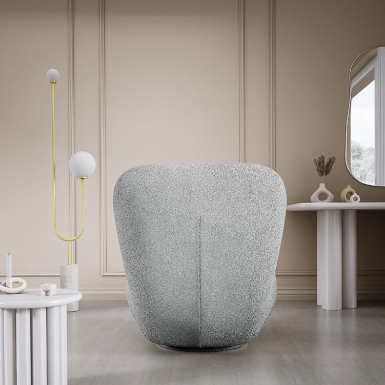Designer Sessel Kyoto 360° Drehfunktion in Bouclé