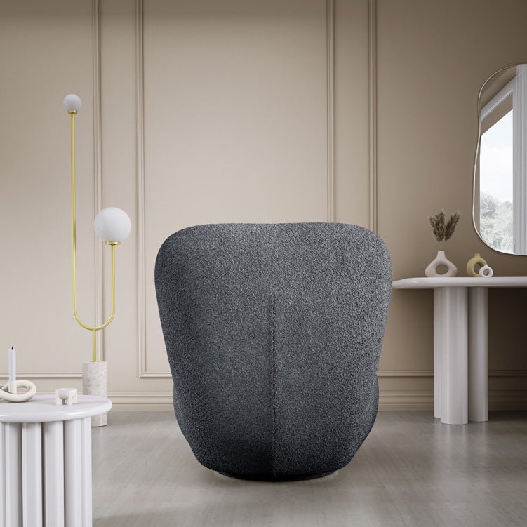 Designer Sessel Kyoto 360° Drehfunktion in Bouclé