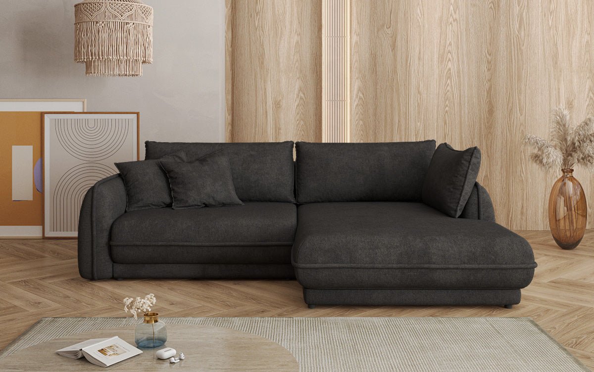 Designer Sofa Mojave II Stoff mit Schlaffunktion und Stauraum