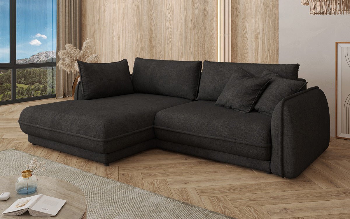 Designer Sofa Mojave II Stoff mit Schlaffunktion und Stauraum