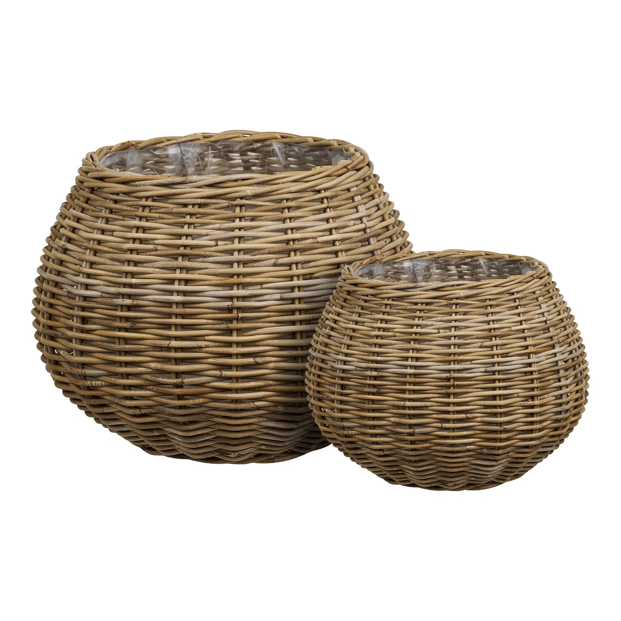 Planzkorb „Avenora“ – aus Kubu-Rattan 2er Set