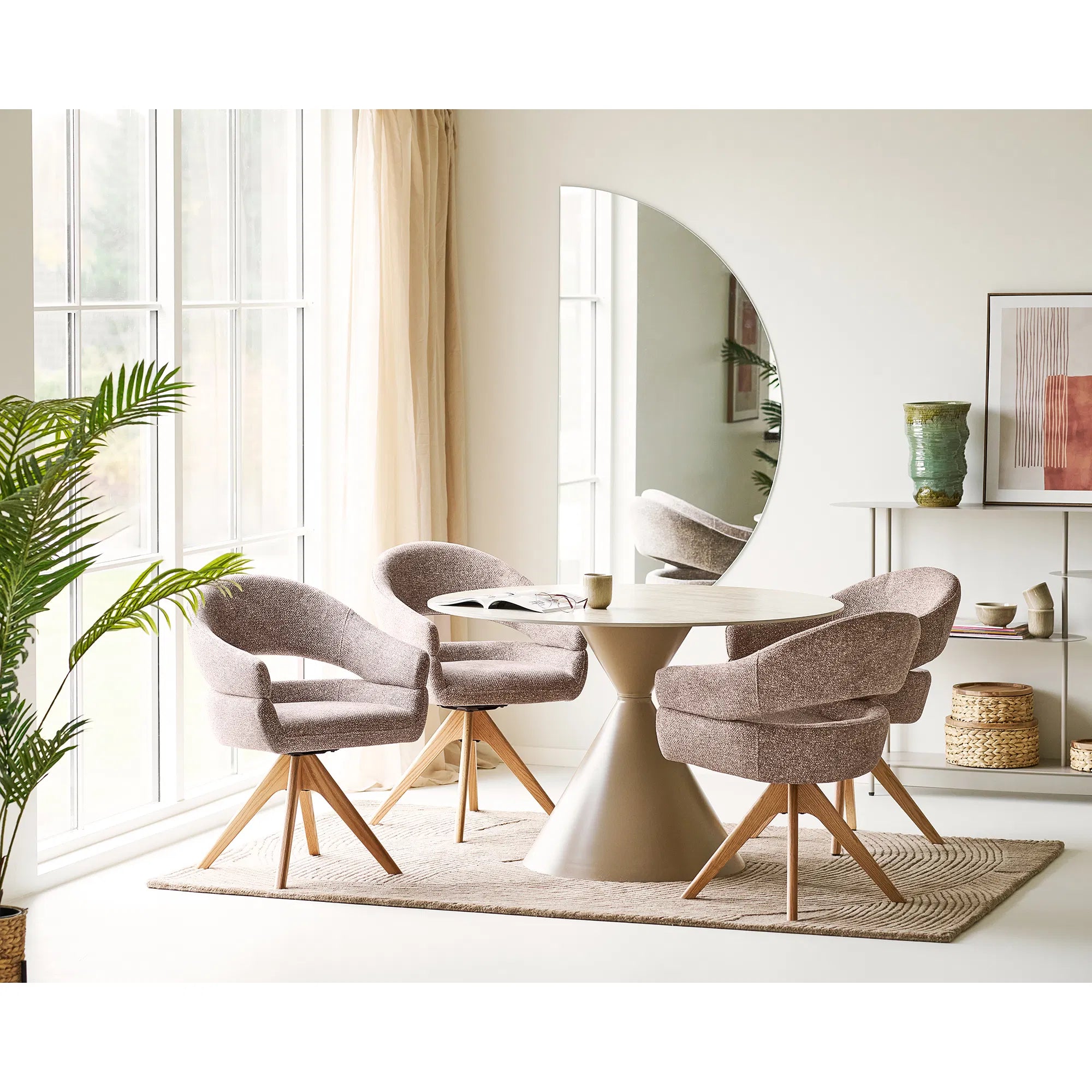 Vase Linovia – edle Keramikvase in Grün