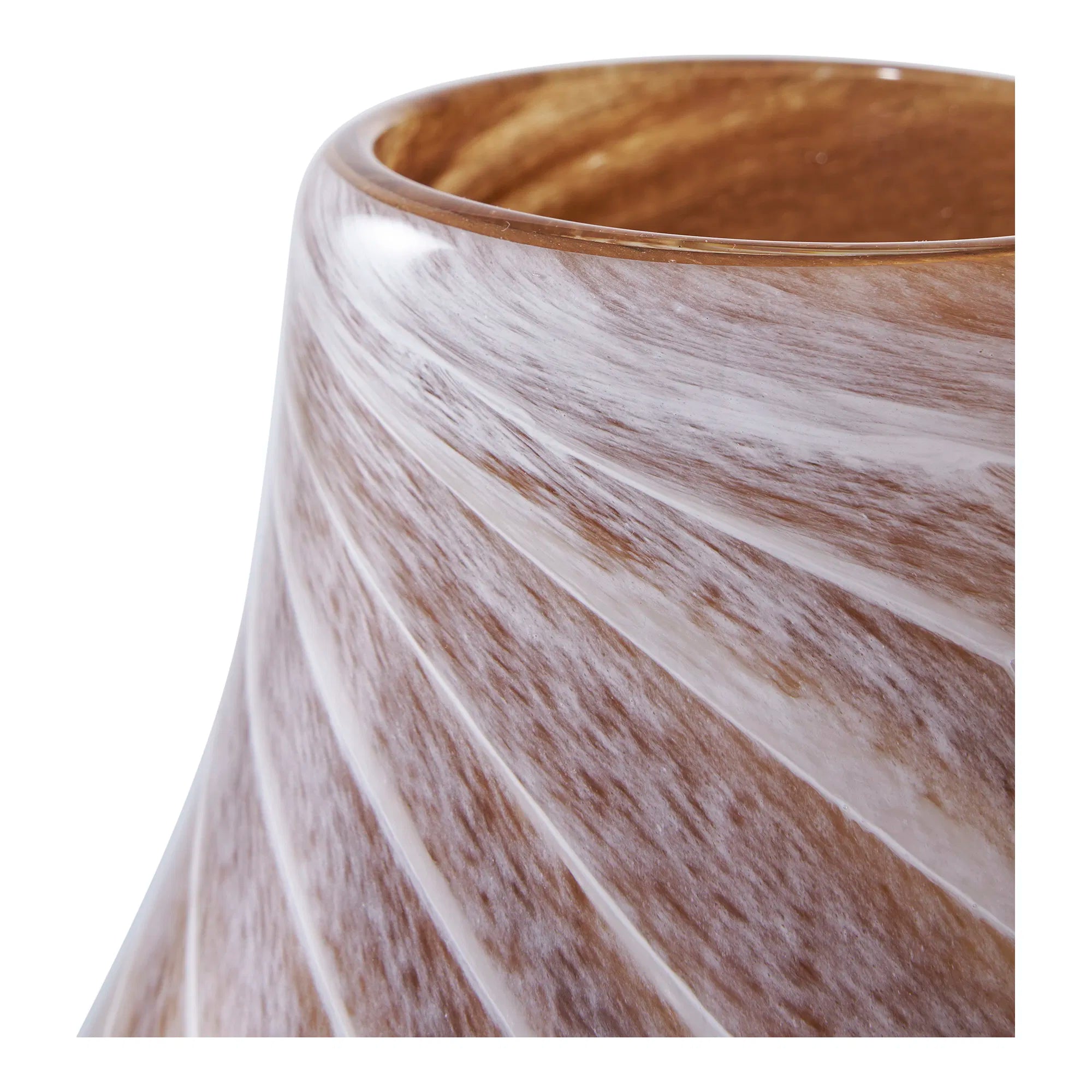 Vase „Liora“ – Glas in warmem Braunton