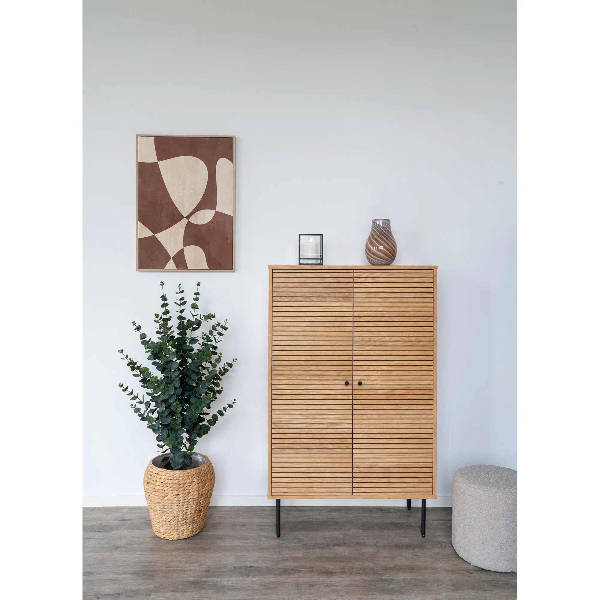 Vase „Liora“ – Glas in warmem Braunton