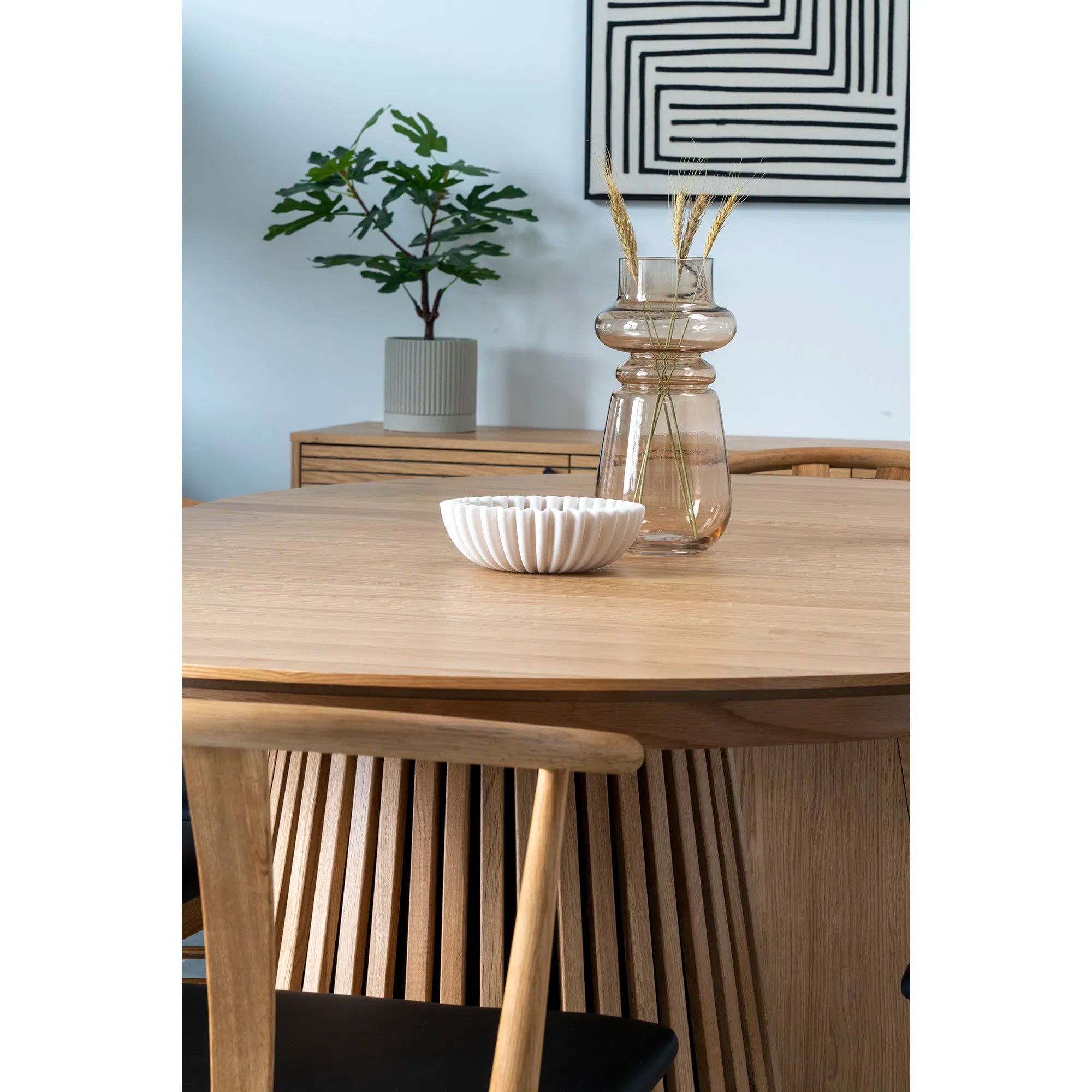 Vase „Eleni“ – Rauchglas in sanftem Braun