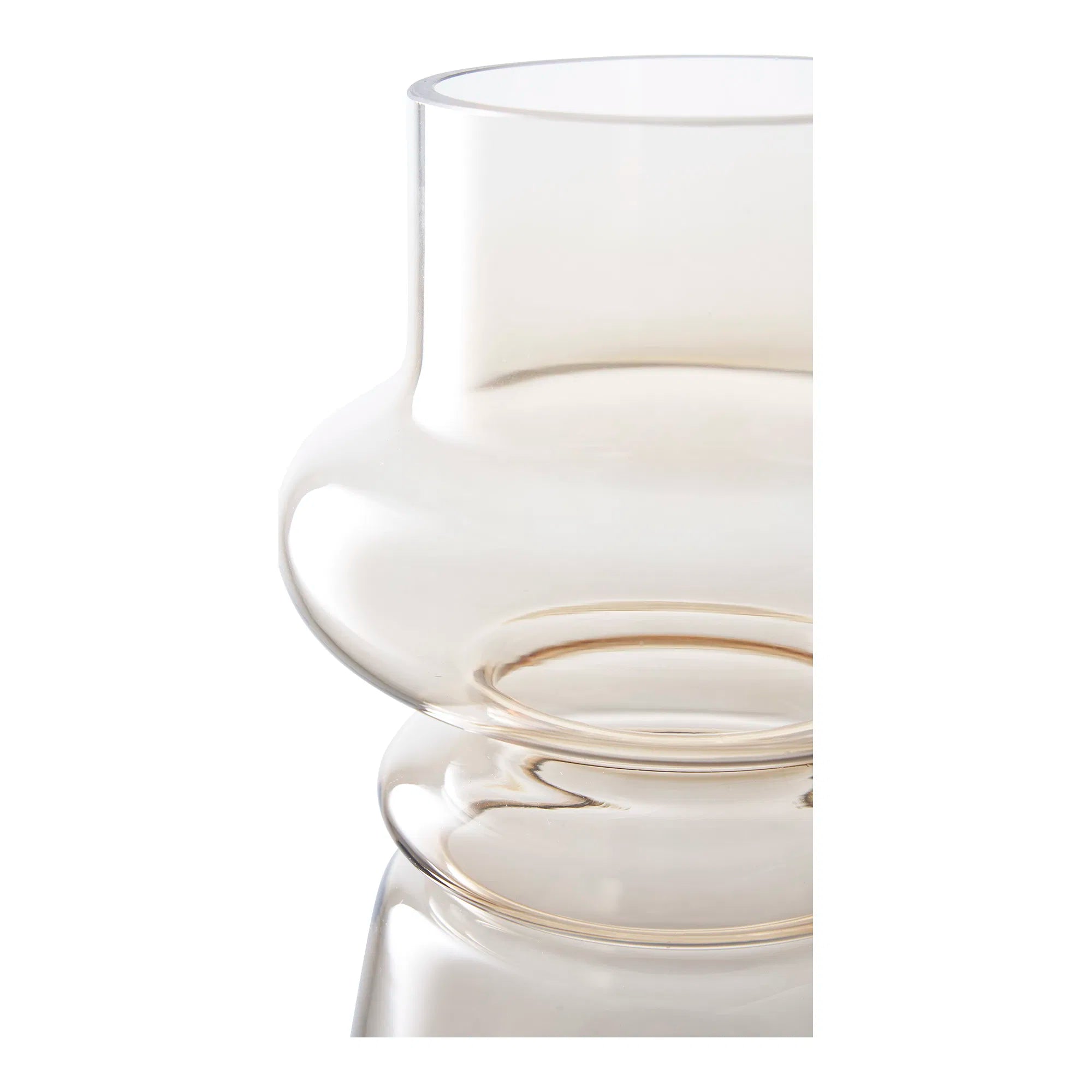 Vase „Eleni“ – Rauchglas in sanftem Braun