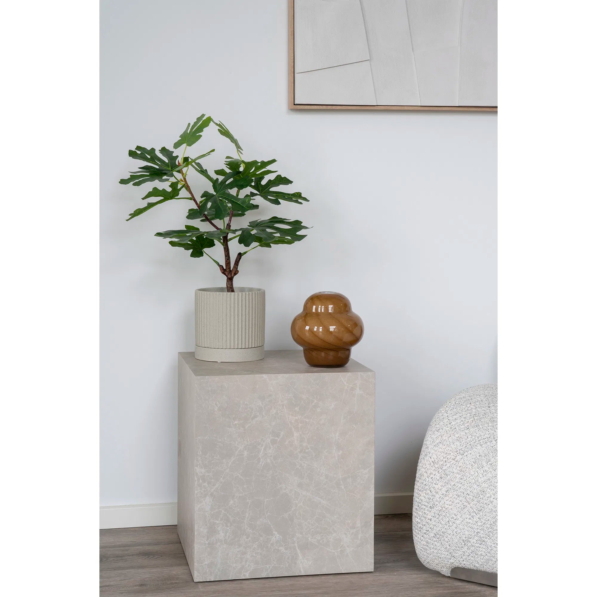 Vase Nivora – Glas, Braun, 17 cm
