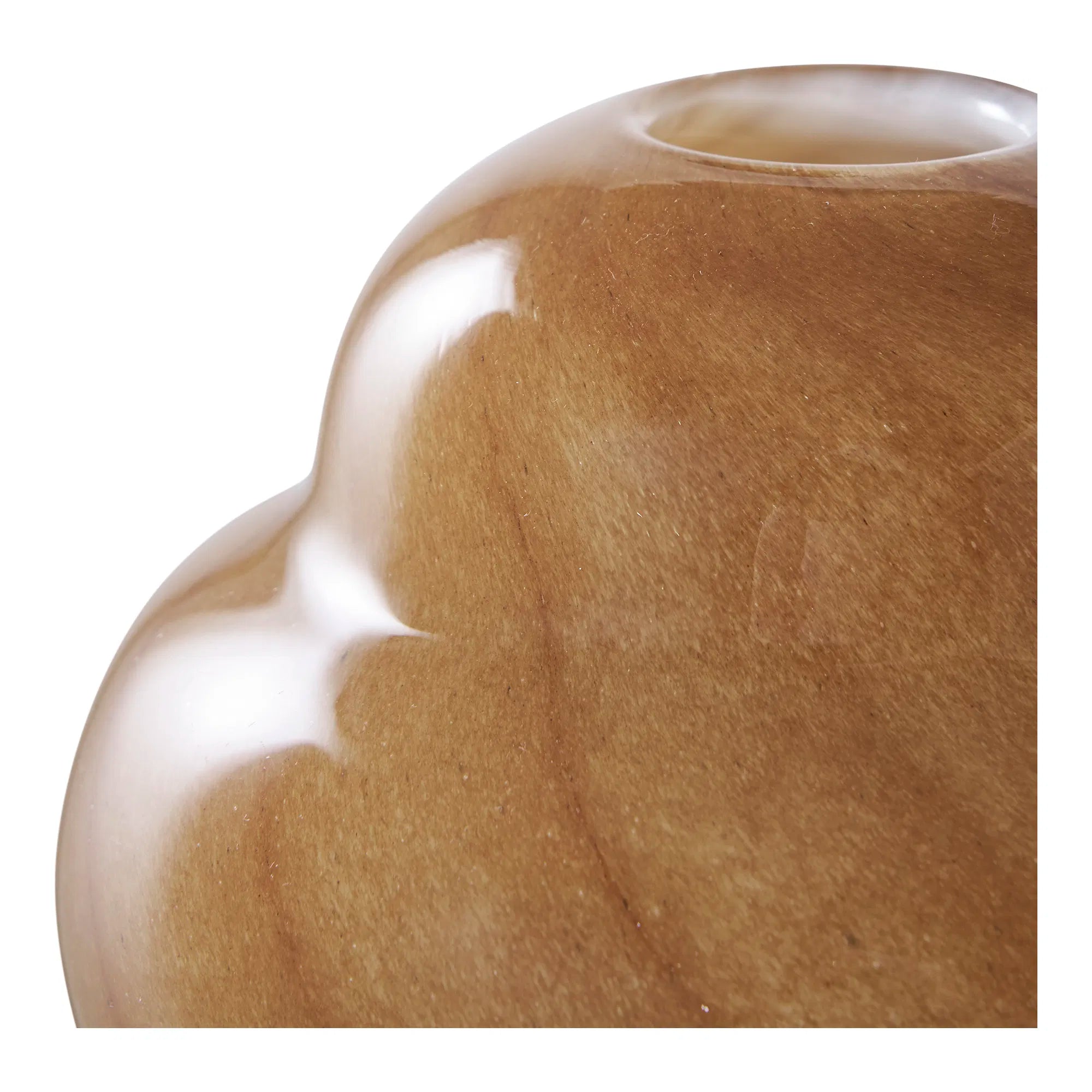 Vase Nivora – Glas, Braun, 17 cm