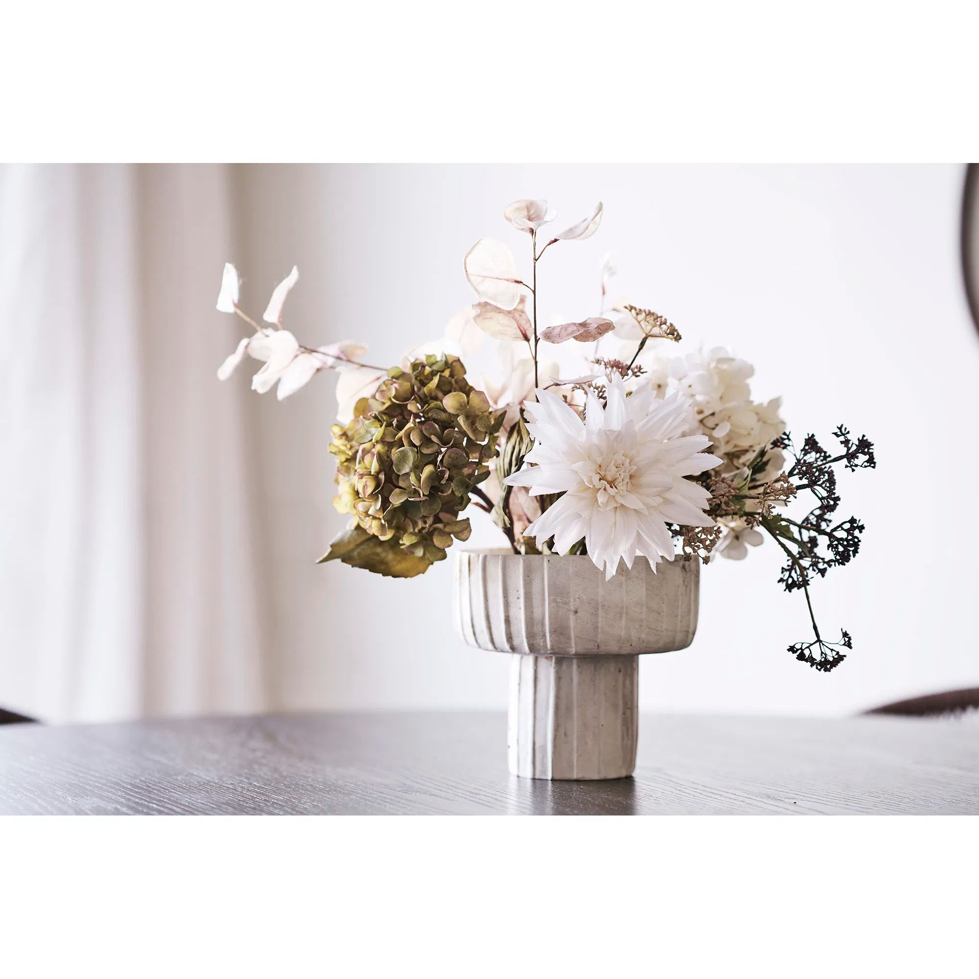 Vase Solana – Beige-Braun aus Zement