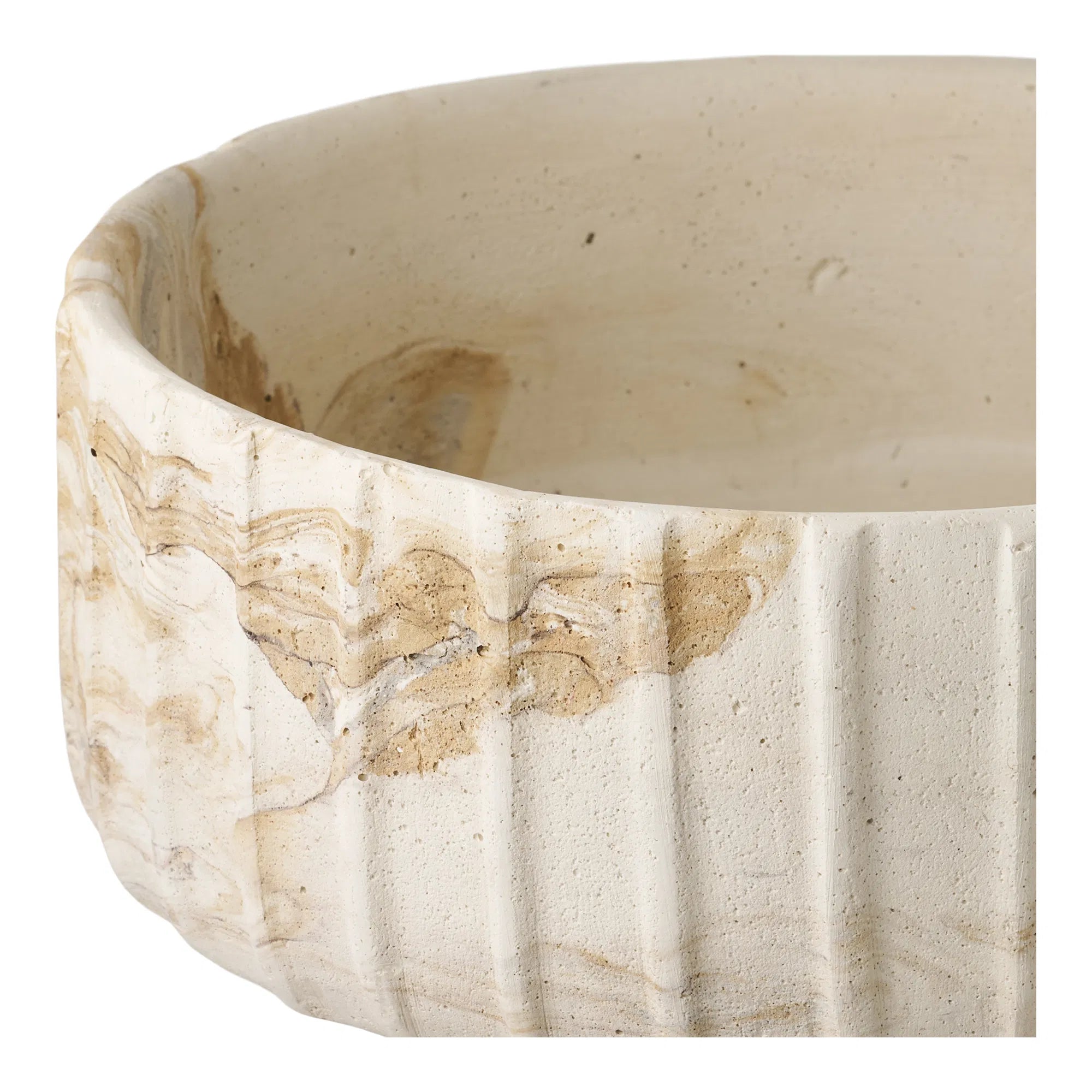 Vase Solana – Beige-Braun aus Zement