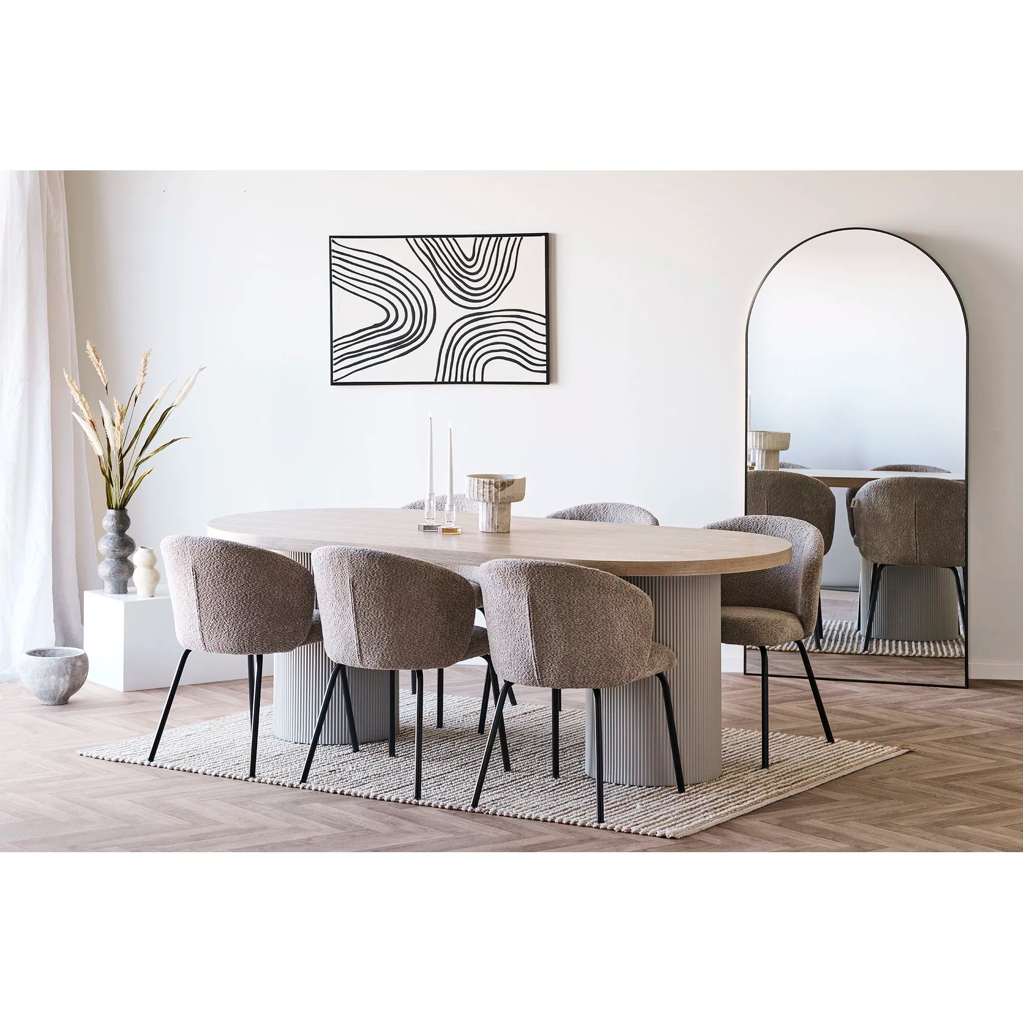 Vase Solana – Beige-Braun aus Zement