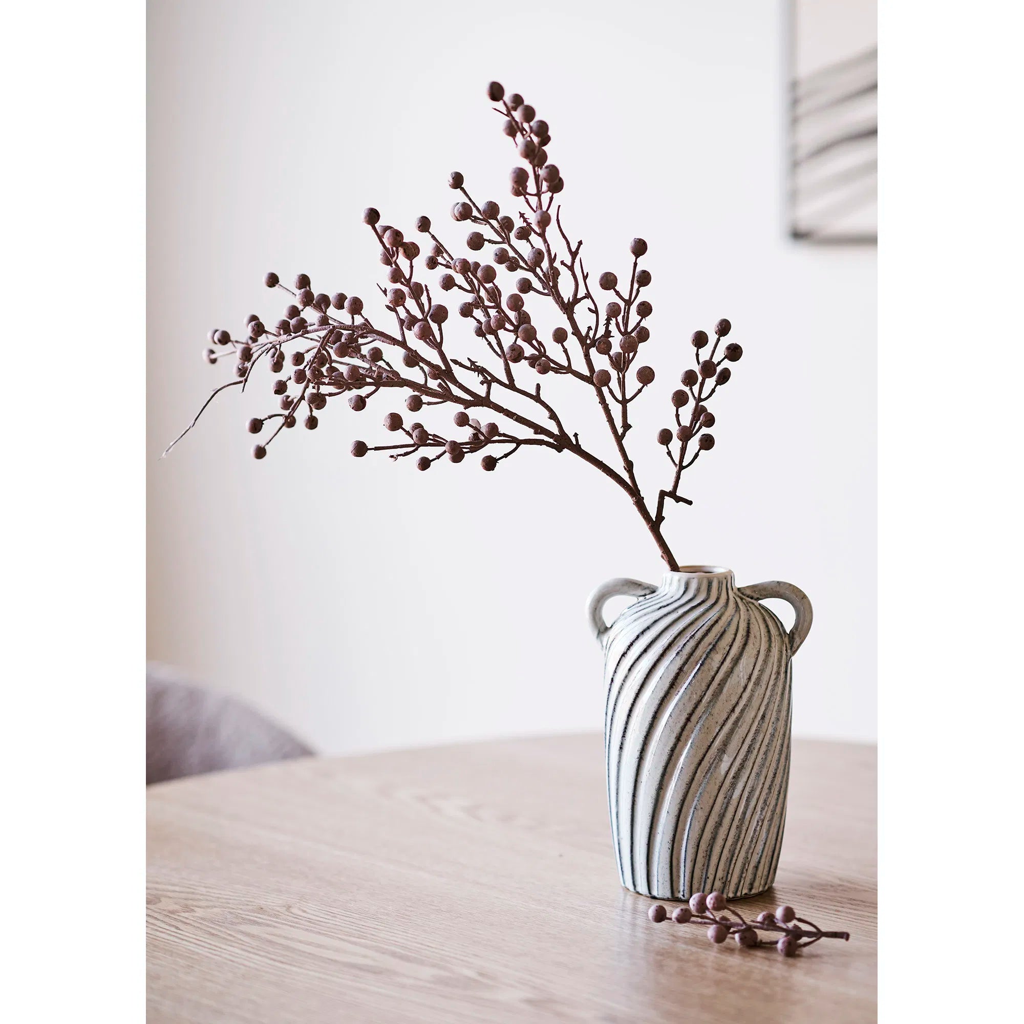 Vase Linea Blu – Keramikvase mit Griffen