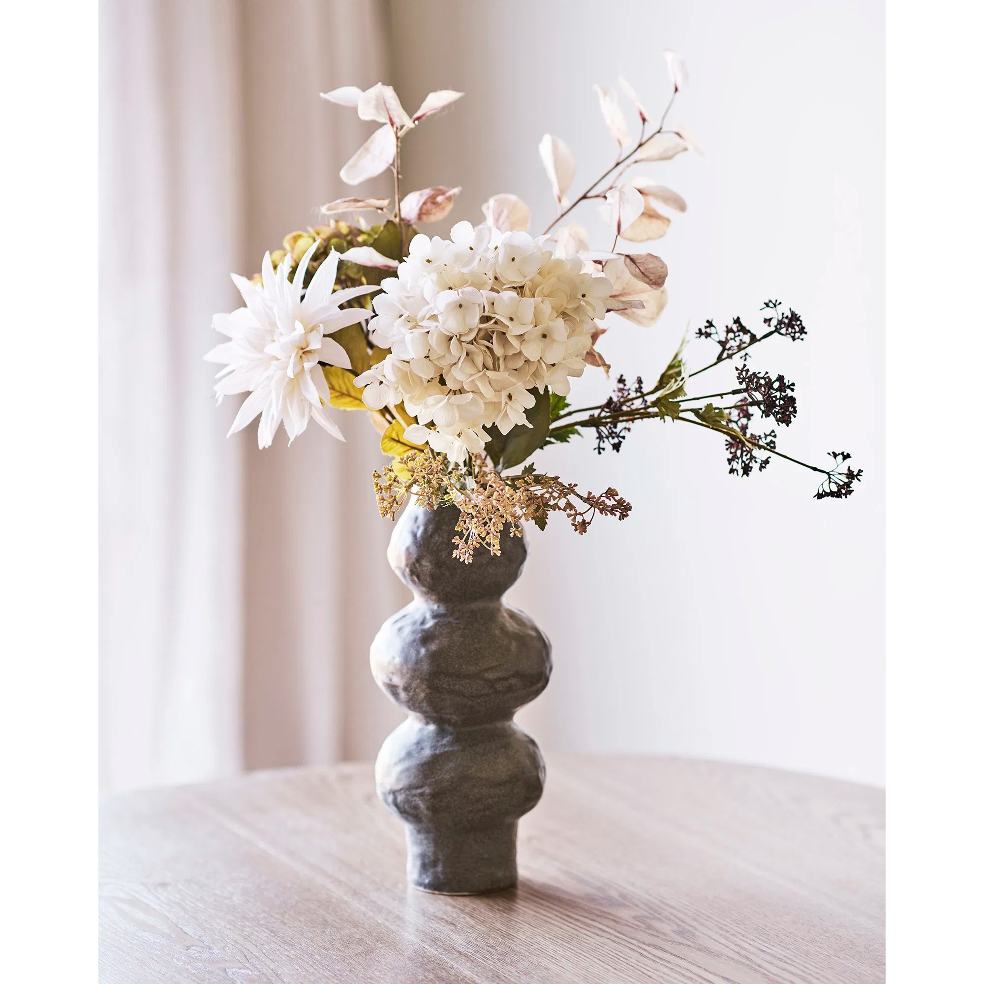 Vase Liora – Dunkelgraue Keramik