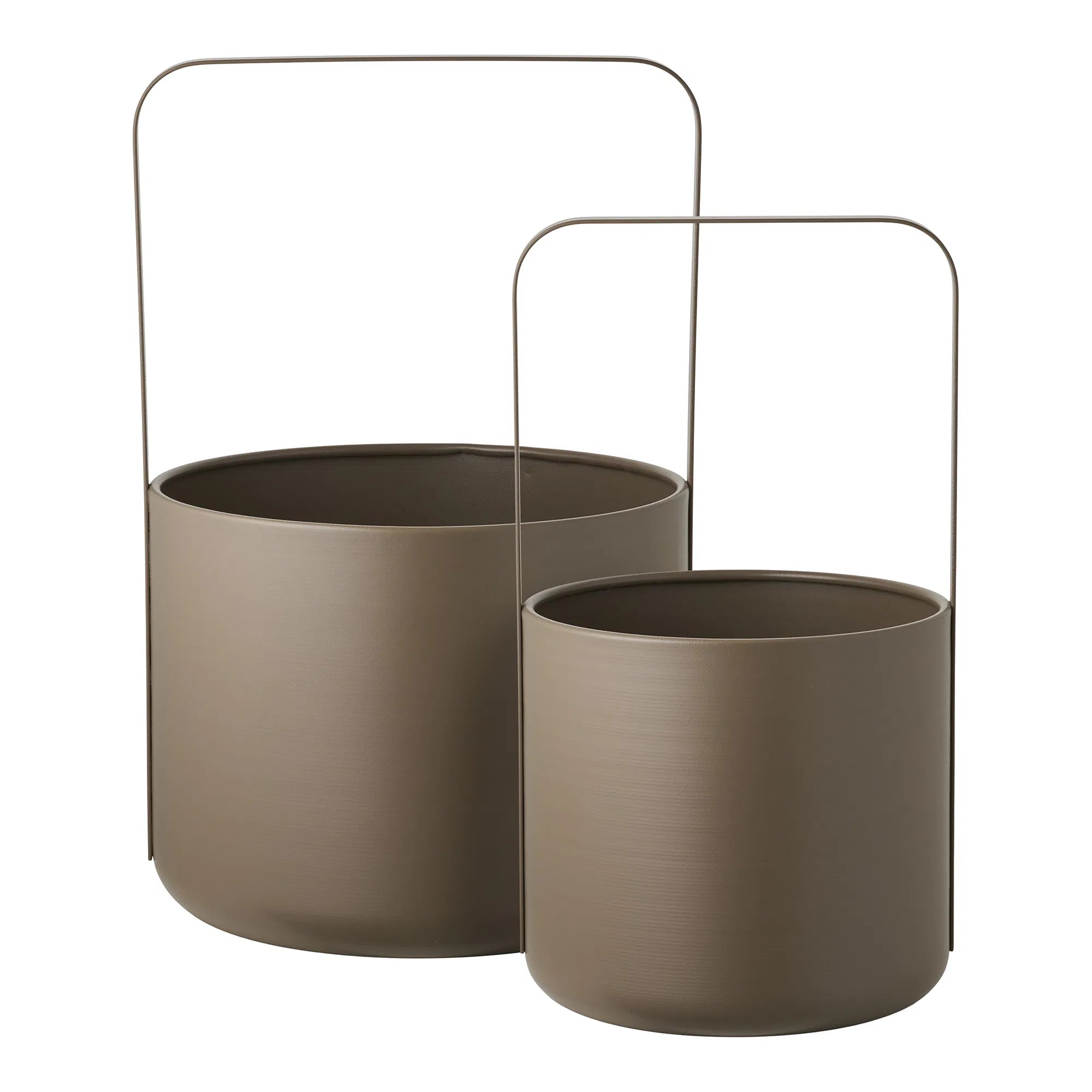 Blumentopf „Arvion“ – 2er-Set aus braunem Stahl