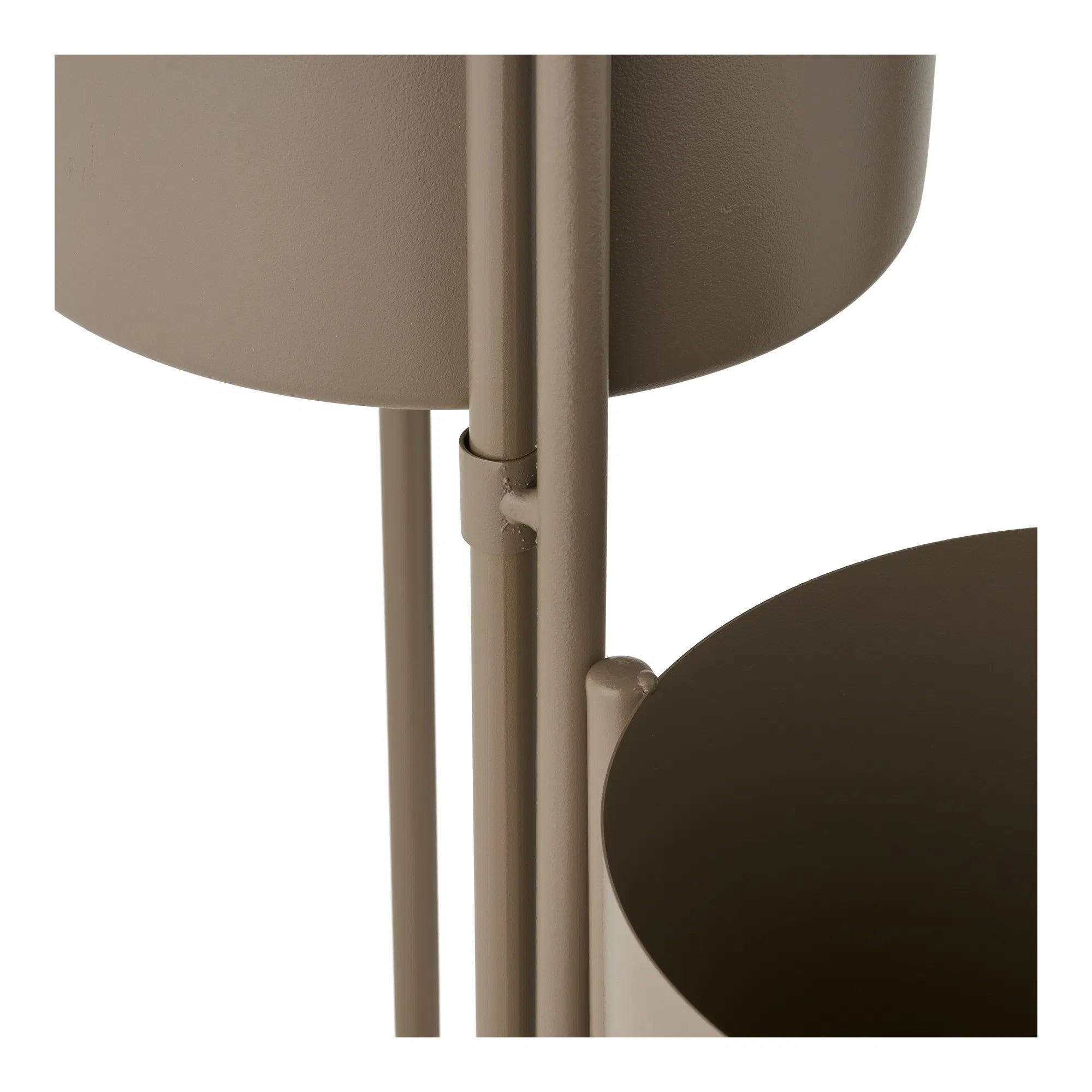 Blumentopf „Marven“ – Braun lackierter Stahl mit modernem 3er-Design