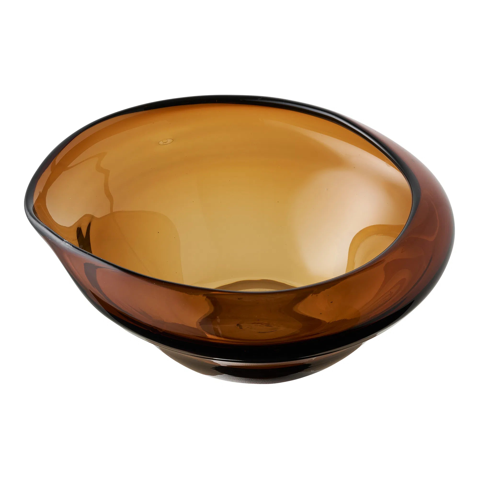 Schale „Marvella“ – Mundgeblasenes Glas in Rauchbraun