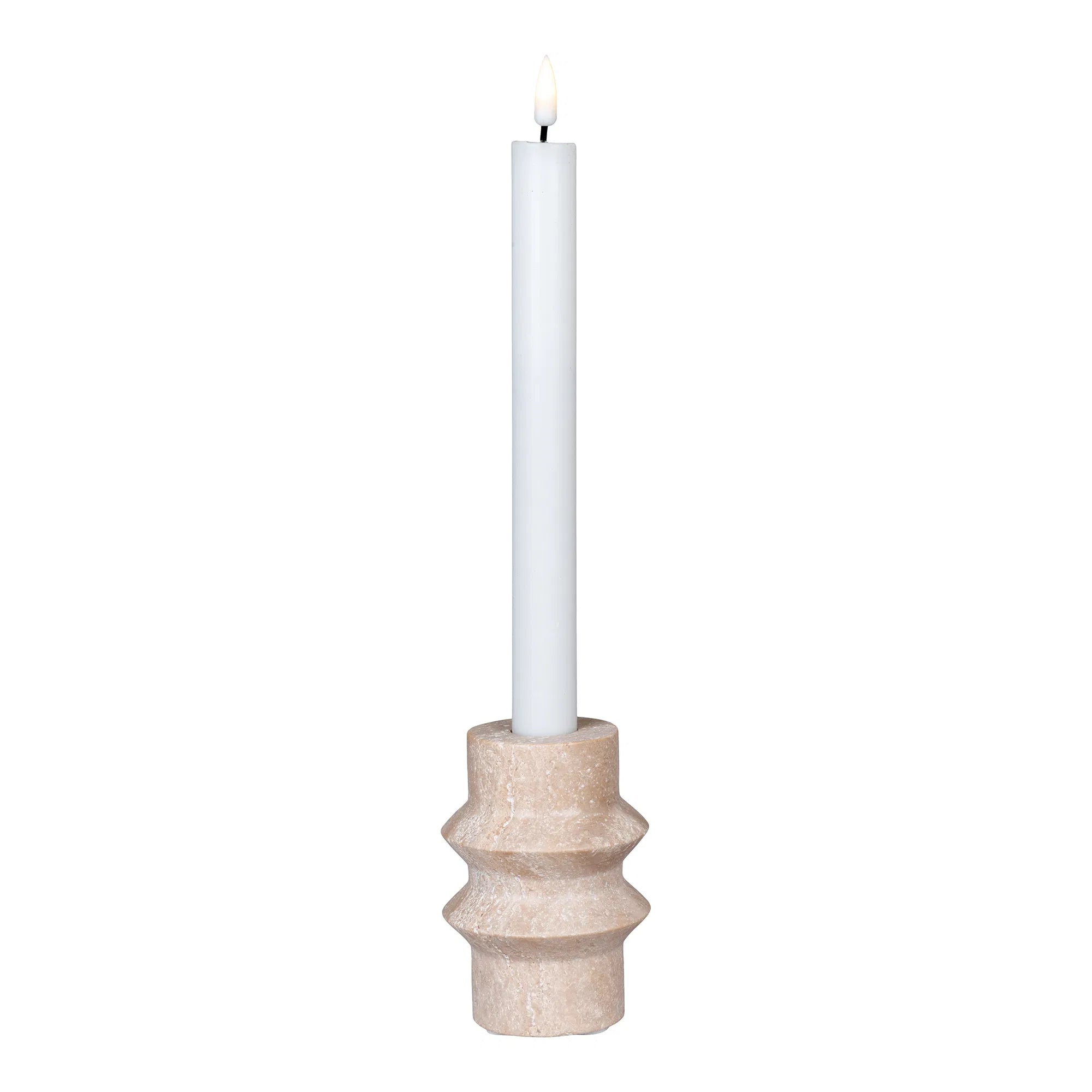 Kerzenhalter-Set "Traverno Duo" – Naturstein-Design aus Travertin