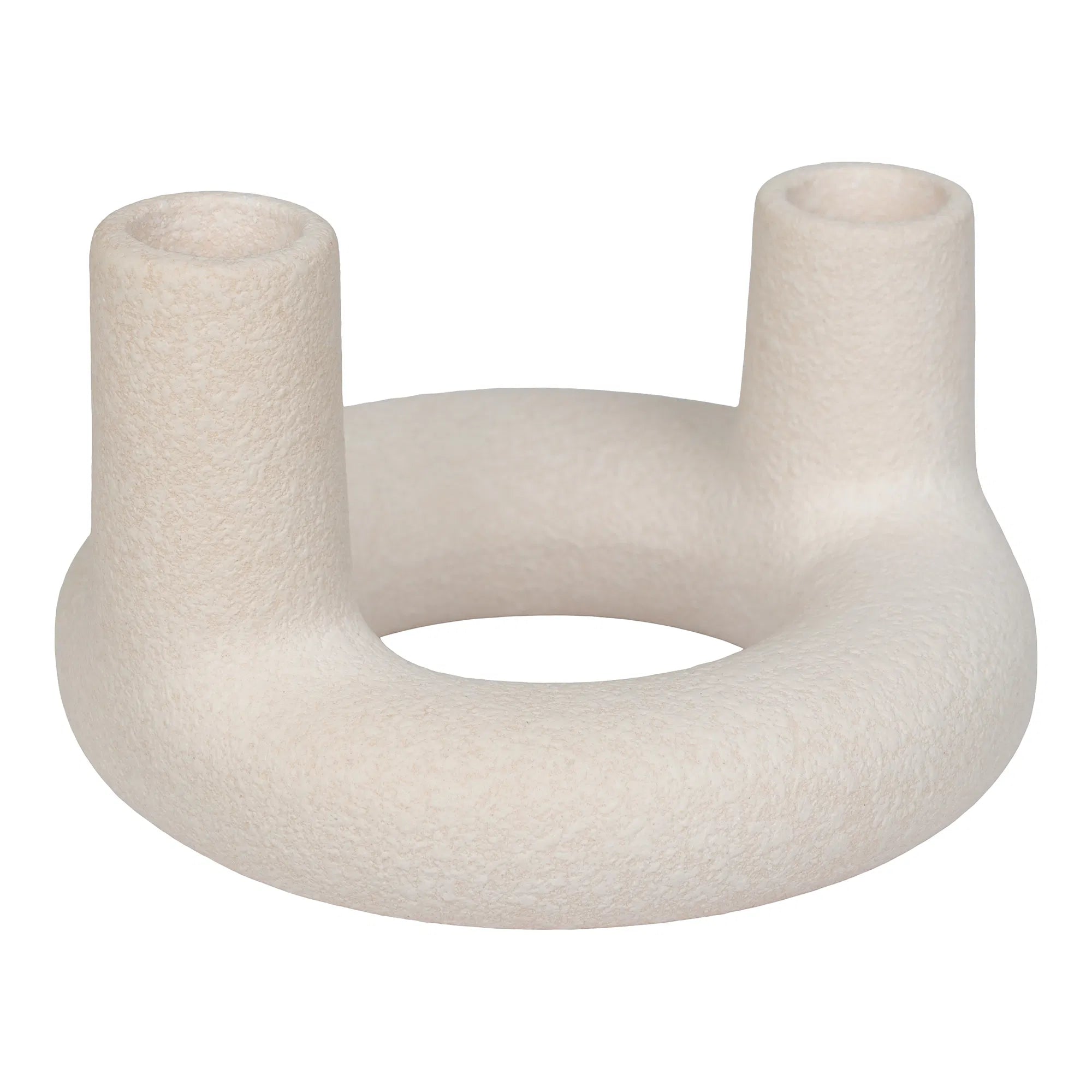 Kerzenhalter „Ceramo Duo“ – Keramik in Beige