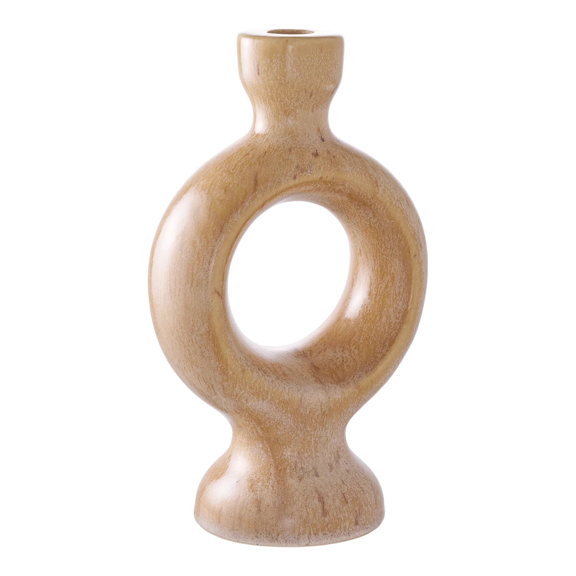 Kerzenhalter-Set „Anello Duo“ – Keramik in Braun