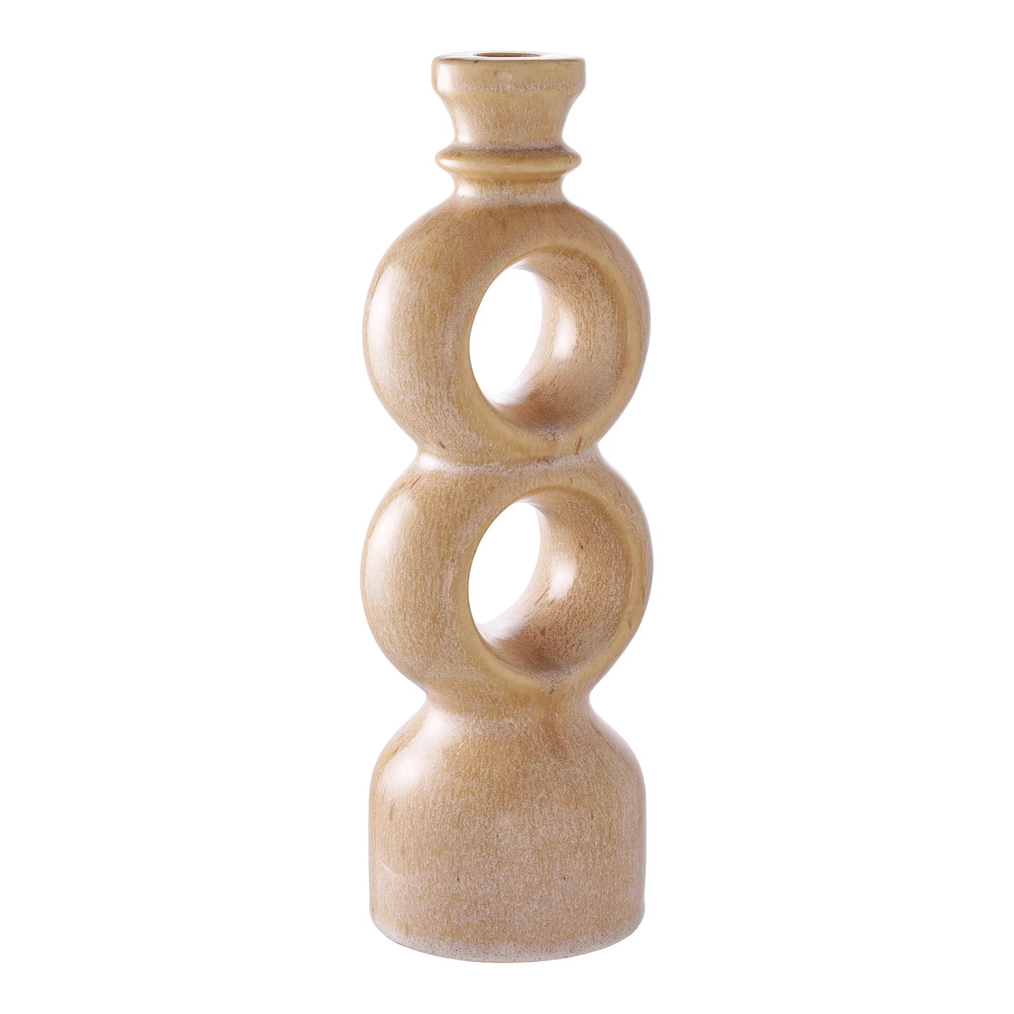 Kerzenhalter-Set „Anello Duo“ – Keramik in Braun