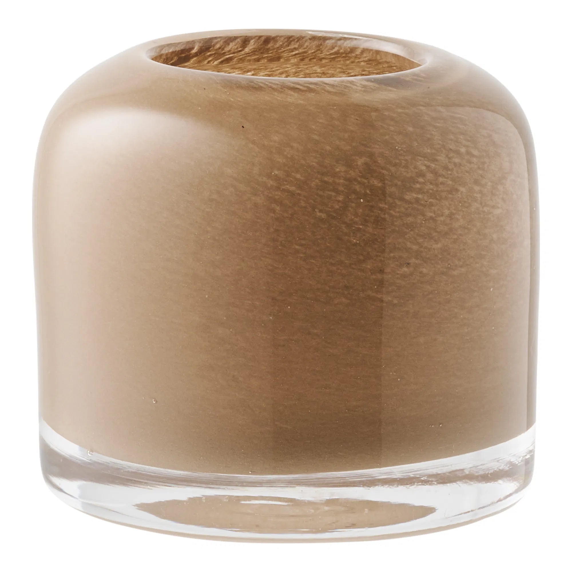 Kerzenhalter „Lumea“ – Mundgeblasenes Glas in Braun