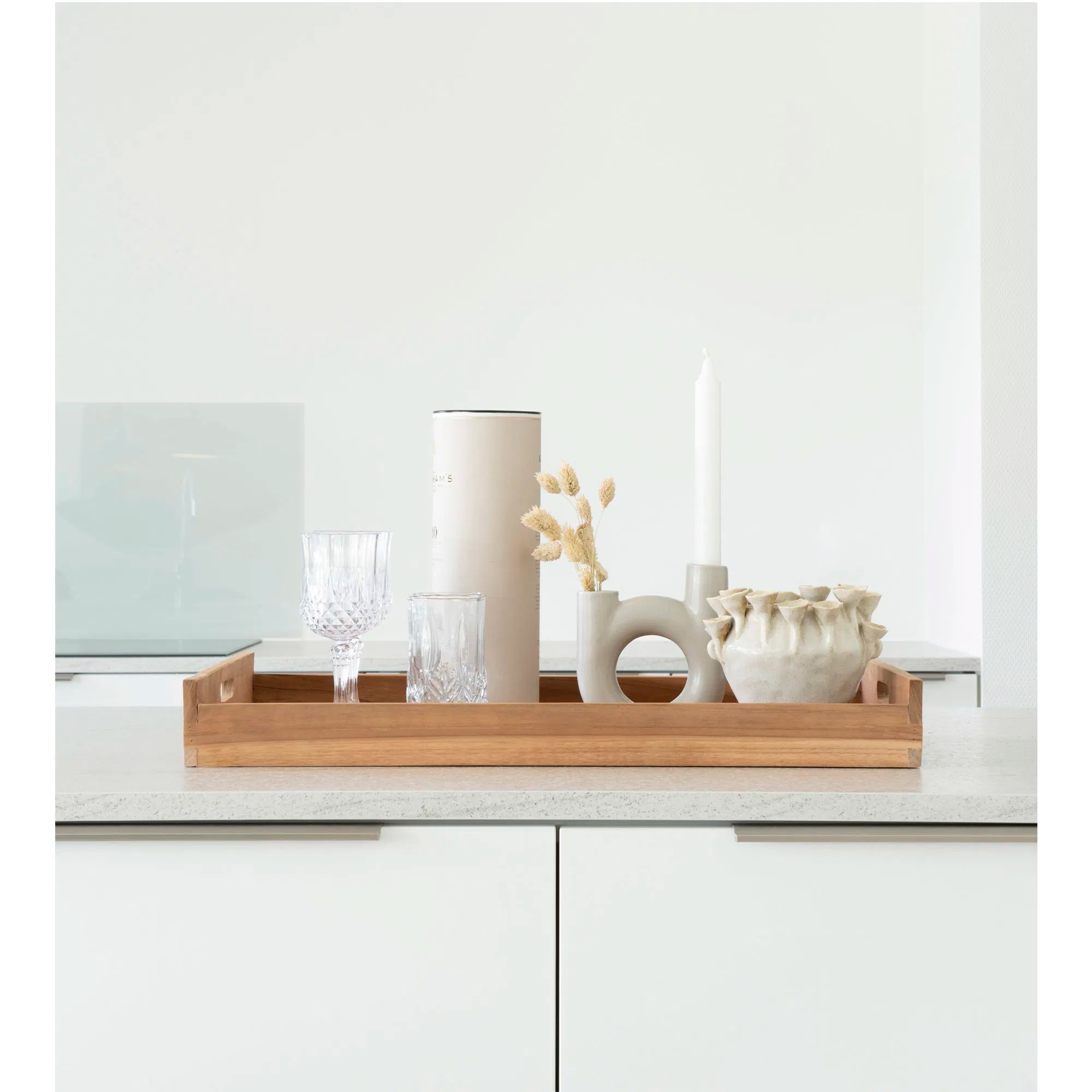 Tablett „Arvani“ – Rechteckiges Teak-Design