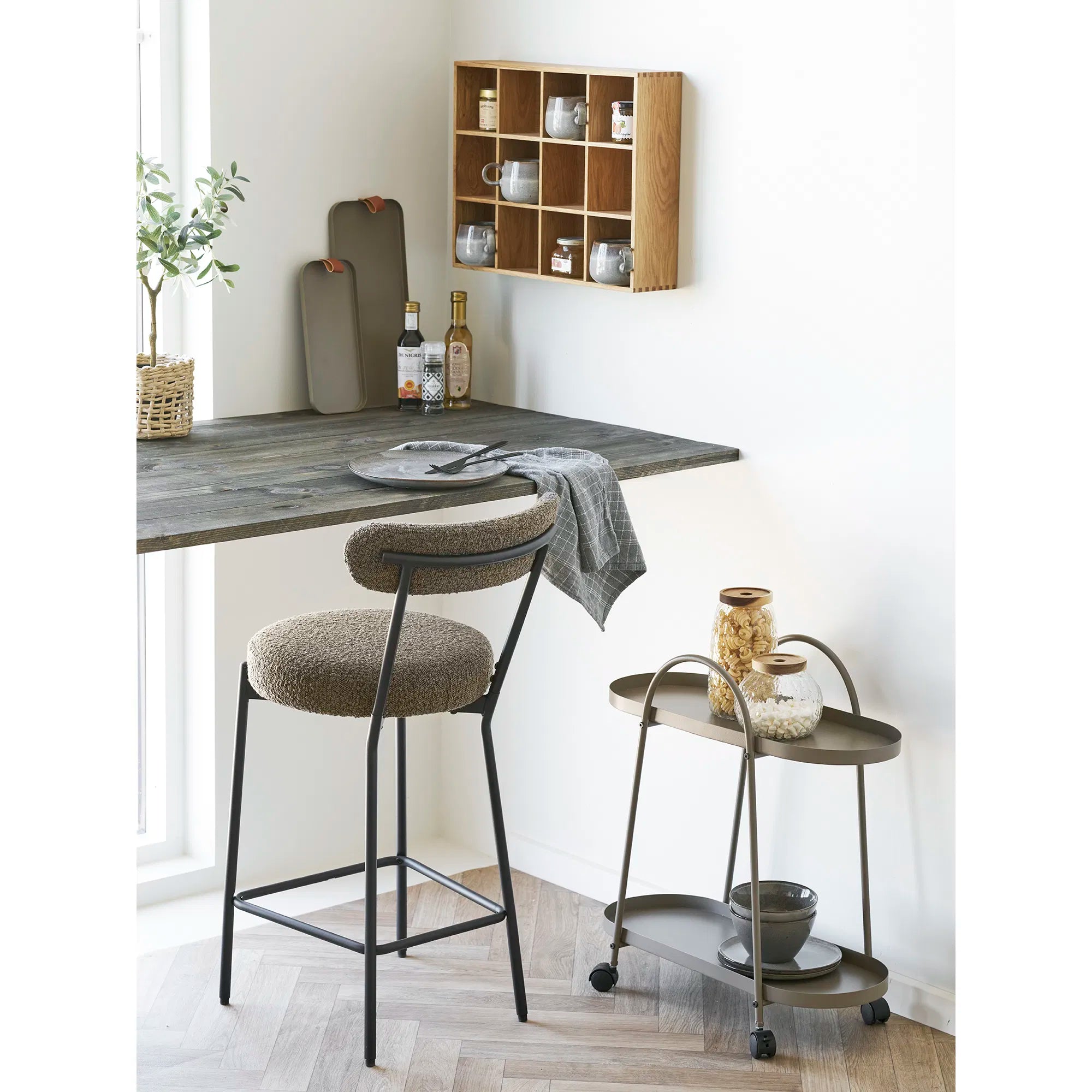 Tablett-Set „Arden“ – Stahl in Braun, 2er-Set
