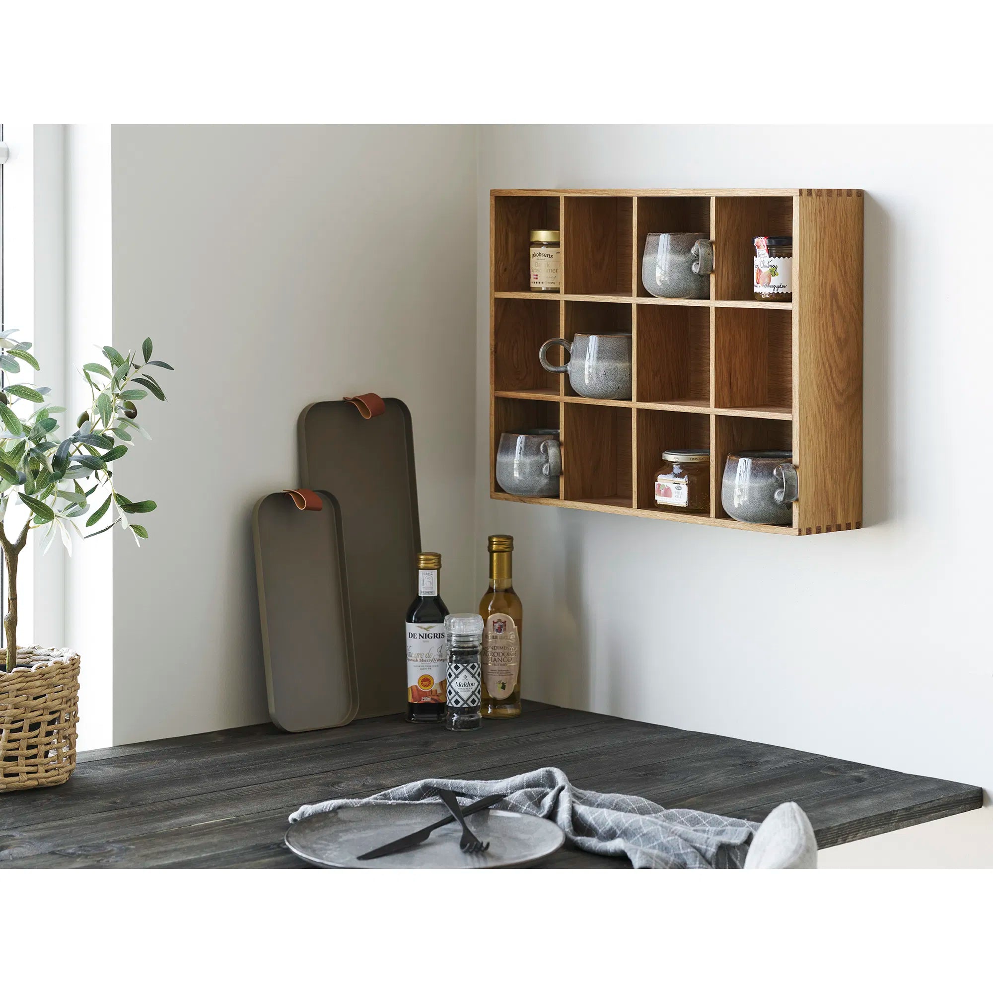 Tablett-Set „Arden“ – Stahl in Braun, 2er-Set