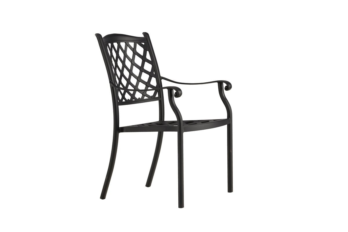 4er Set Gartenstuhl Auri - ein schlichter schwarzer Stuhl aus Aluminium