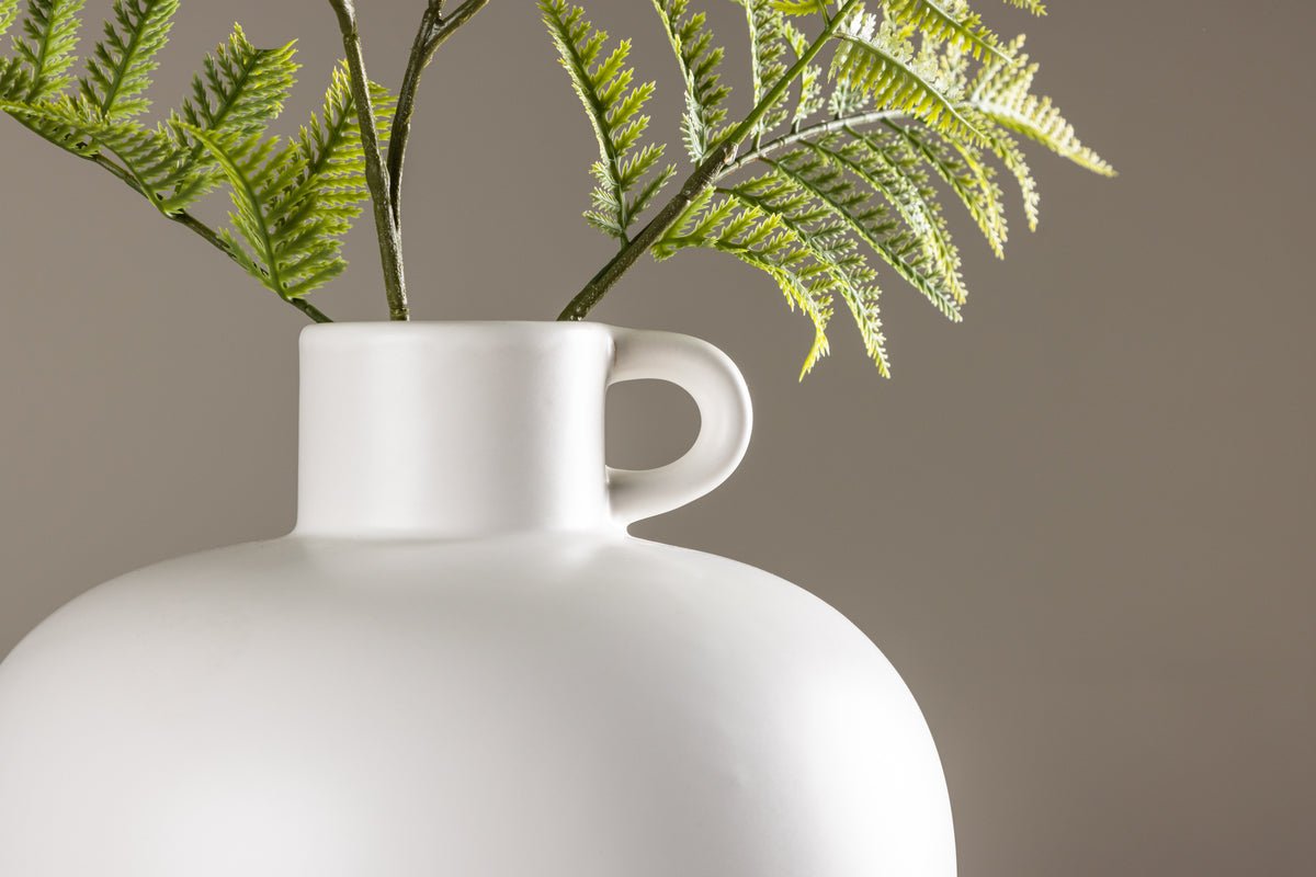 Vase „Alvara“ – Offwhite oder Braun, Steinzeug