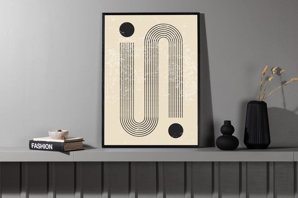 Poster Strichpunkt aus hochwertigem Papier