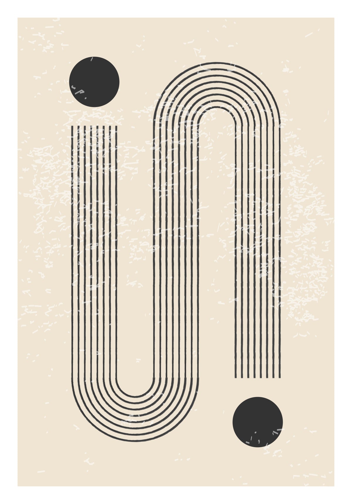 Poster Strichpunkt aus hochwertigem Papier