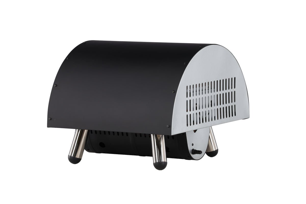 Pizzaofen Neapel - aus Stahl, Edelstahl und Keramik in Schwarz