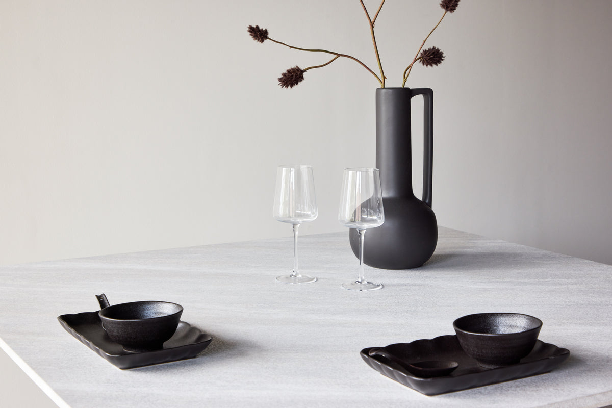 Esstisch Lior 120×120 cm in Hellgrau mit MDF-Gestell