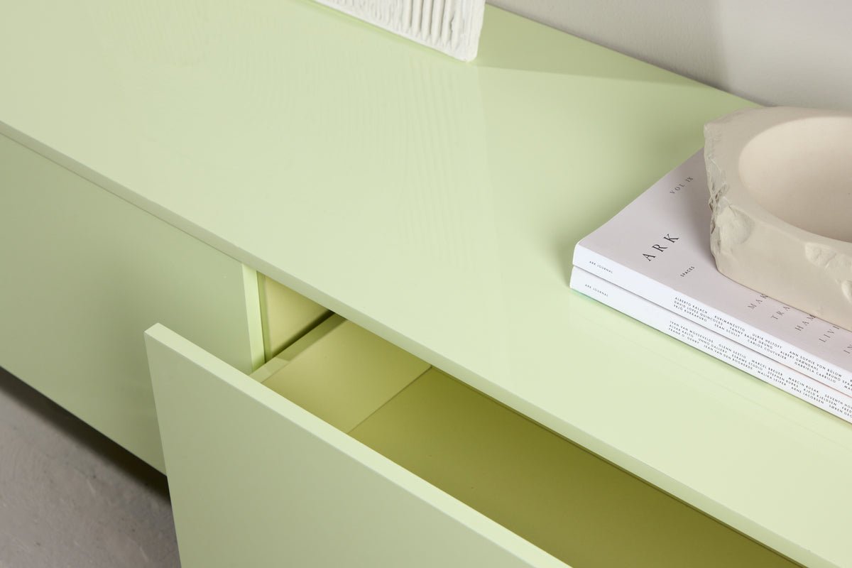 TV-Lowboard Marivo – Glänzendes Design in frischem Grün