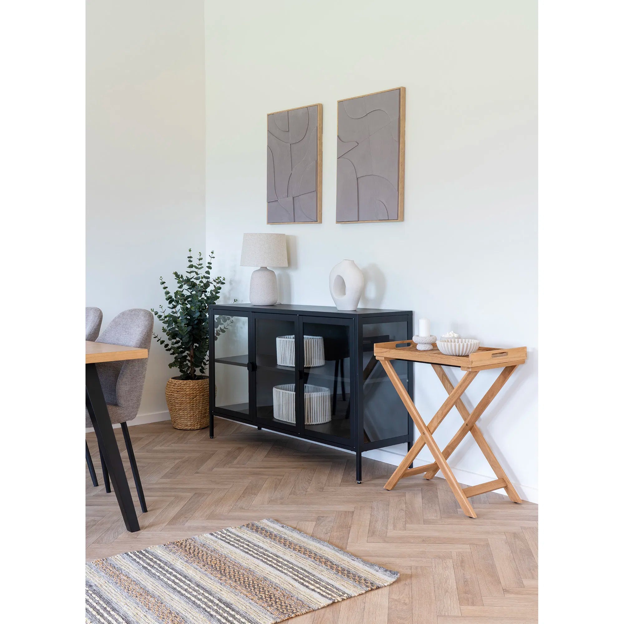 Tischlampe „Carmelo“ – Sandstruktur im modernen Look