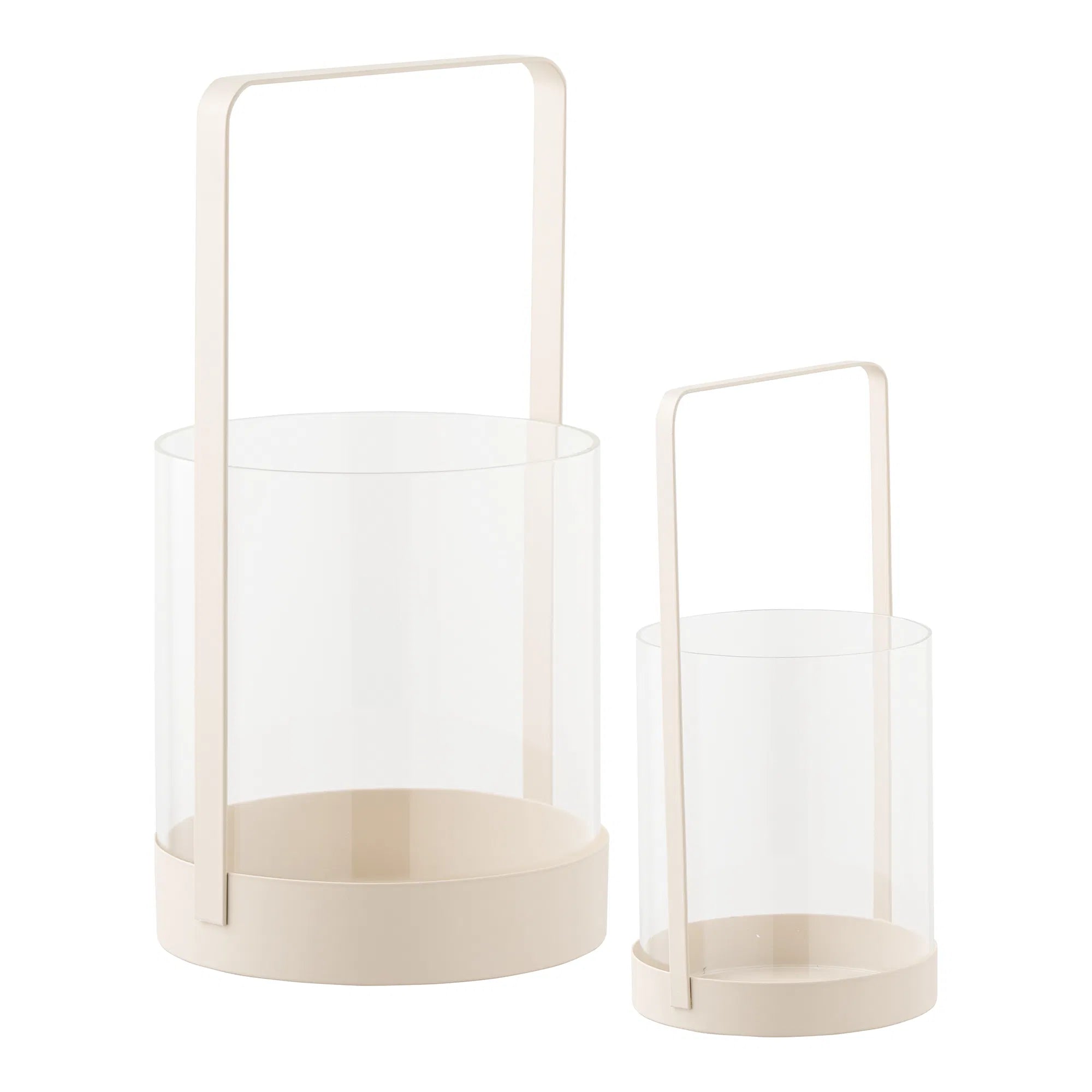 Kerzenhalter Narviona – aus Metall und Glas gefertigt (2er Set)