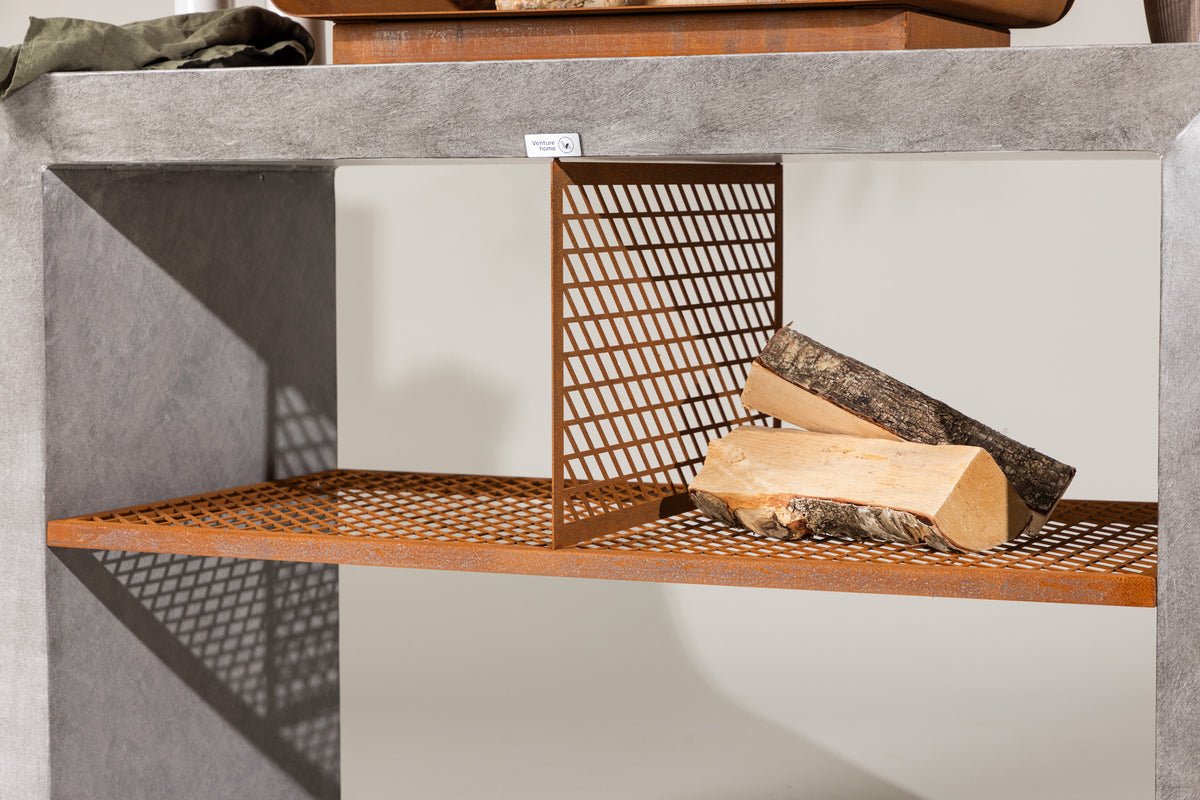 Outdoor Küche Sella - aus Aluminium in Hellgrau inklusive Grill
