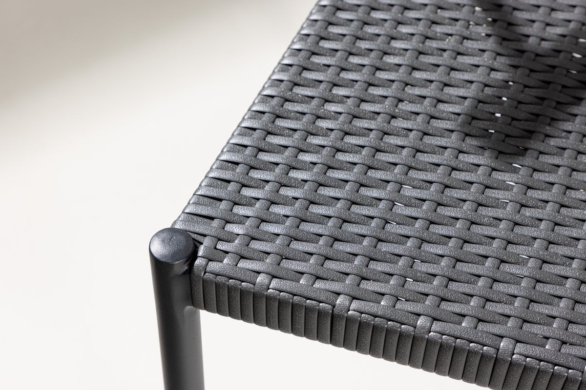 6er Set - Gartenstuhl Tina aus Rattan/Aluminium