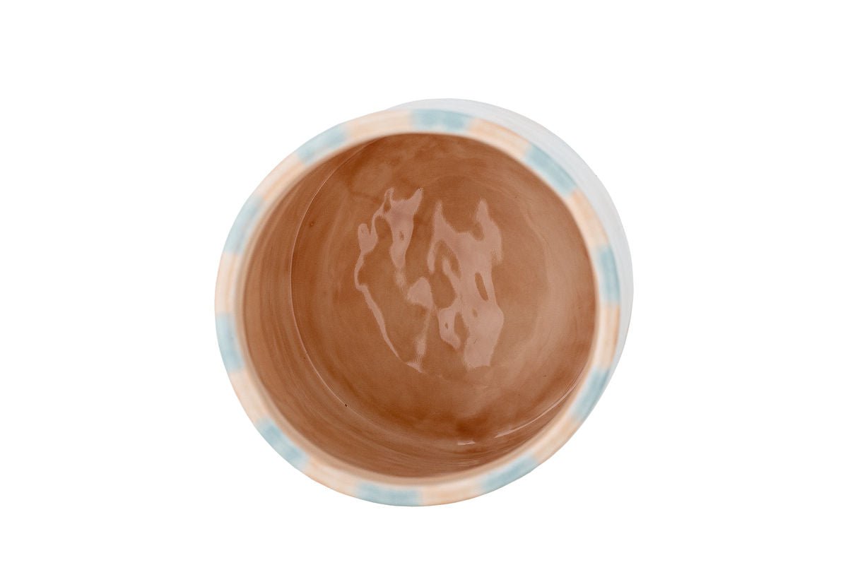 Vorratsgefäß Livenza – Handbemaltes Steingutgefäß mit Deckel