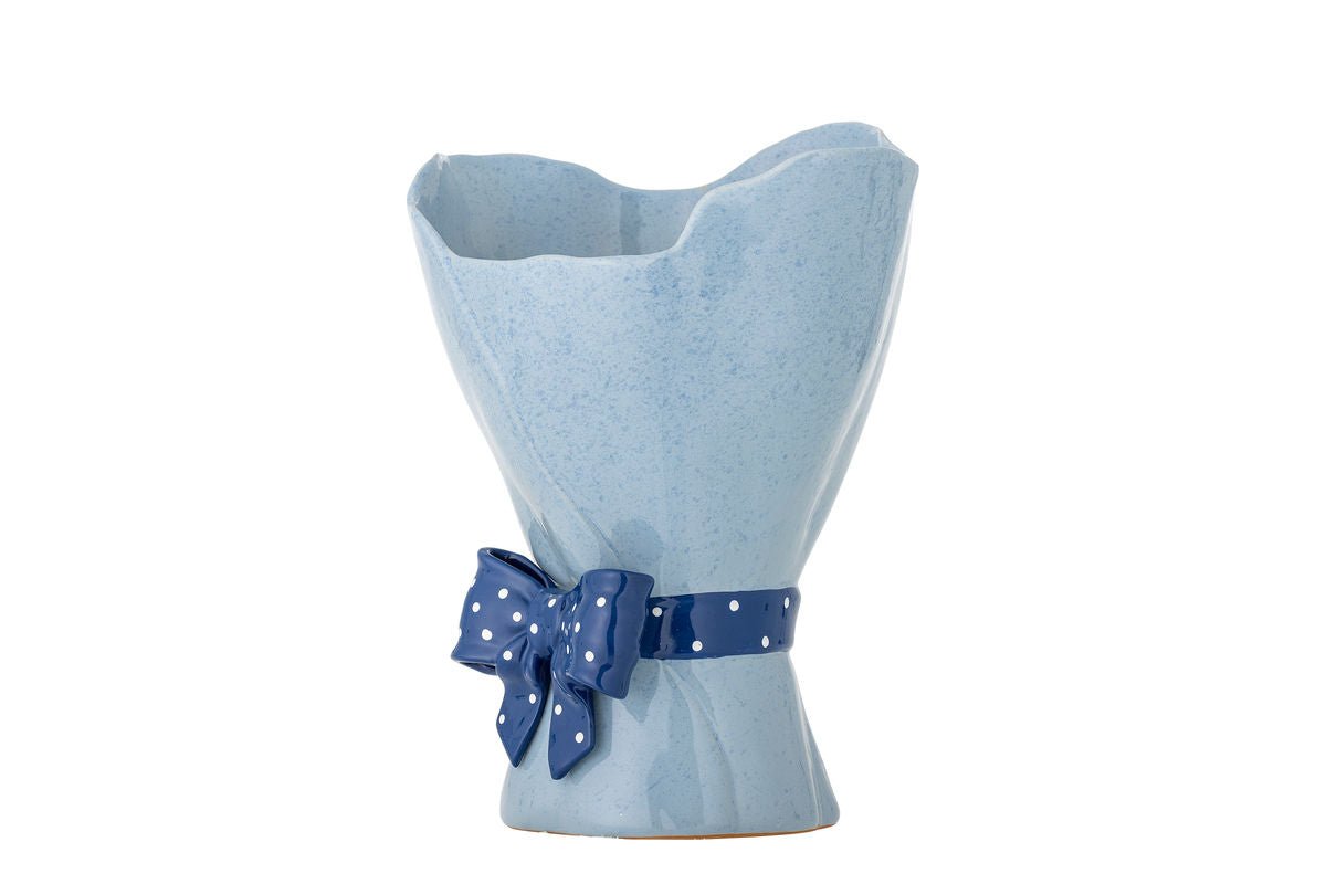 Vase „Florielle“ – Blaues Steingut