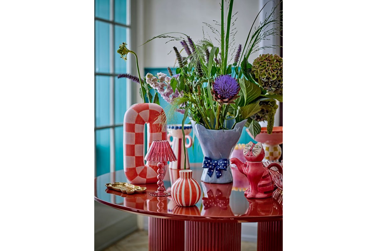 Vase „Florielle“ – Blaues Steingut