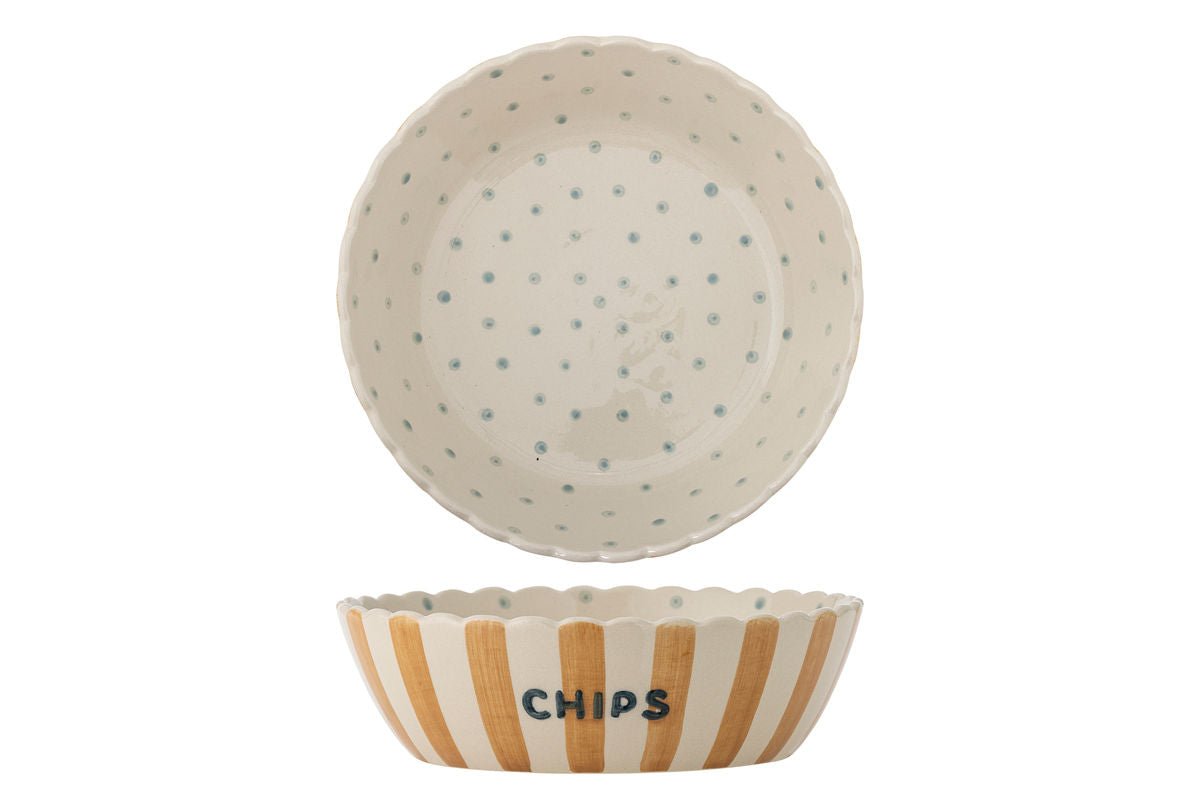 Schale Mira – handbemalte Chips-Schale aus Steingut